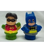 Fisher-Price Little People DC Comics BATMAN &amp; ROBIN 3&quot; Plastic Toy Figures - £11.62 GBP