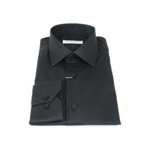 Mens 100% Italian Sheen Cotton Shirt High Quality SORRENTO Turkey 1131 Black image 3