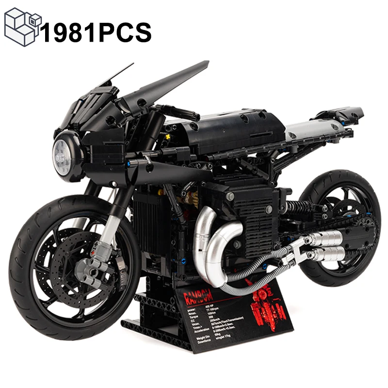 1981PCS Technical 1:5 Darks Night Motorcycle Building Blocks Bat Motorbi - £106.15 GBP