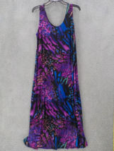 JOSTAR SLINKY SLEEVELESS DRESS SZ L MULTICOLOR PSYCHEDELIC PRINT POLY SP... - £31.28 GBP