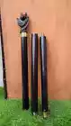 Curved Derby brass Handle Head Handmade walking stick Vintage Solid wand... - $36.99