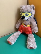 Scentsy Buddy Sebastian Superhero Teddy Bear w Cape Mask Kids&#39; Plush Stuffed Toy - £16.44 GBP