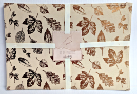 Colordrift Autumn Leaves Placemats 4pc Tan Brown Gold Sheen Holiday Gift... - $323.97 MXN