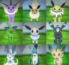 Pokemon USUM ORAS XY ALL Shiny Eevee Evolutions level 100 6IV 3Ds game trade ! - £6.78 GBP