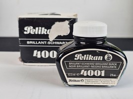 Pelikan 4001 FOUNTAIN PEN INK Brilliant Black 2 fl. oz BRAND NEW - £5.42 GBP
