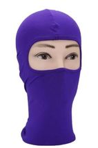 Purple - 1 Pc Ninja Balaclava Skinny Lightweight Warmer One Hole - £14.30 GBP
