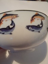 Pfaltzgraff Salmon Fish Soup Cereal Bowl 6in Porcelain Life Is Short - $9.30