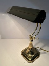 Vintage Metal Brass Bankers Lamp Desk Banker Piano Adjustable Works - $39.10