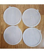 Tupperware Replacement Clear Plastic Lid 227 Set Of 4 Lids 6.5&quot; Fits 6&quot; ... - £7.43 GBP