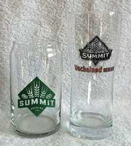 2 New Summit Brewing Co Beer Glasses Unchained Series &amp; Can Shaped - £22.90 GBP