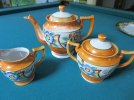 LUSTERWARE Made in Japan Tea Set TEAPOT, Creamer and Compatible with Sug... - $2,120.99 MXN