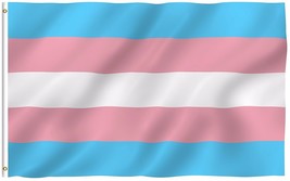 ANLEY Fly Breeze 3x5 Foot Transgender Flag Pink Blue Rainbow Flags Polyester - £8.04 GBP