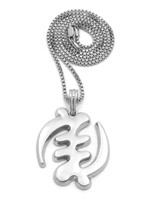 [Icemond] Silver Tone Gye Nyame Chain Necklace - £13.54 GBP