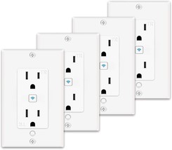 Smart Outlet In-Wall - Smart Electrical Outlet That Work With Alexa,, 4 ... - £92.02 GBP