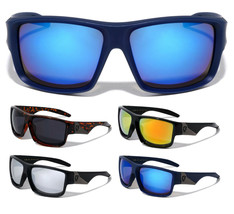 Khan Sport Square Sunglasses Wrap Around Outdoor Beach Retro Designer Fashion - £6.34 GBP