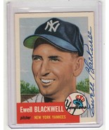 Ewell Blackwell 1953 Topps Archives Autograph Card #31 Yankees - £15.68 GBP