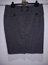 NEXT Womens Grey Polyester Straight &amp; Pencil Skirt Size 14 Express Shipping - £20.80 GBP