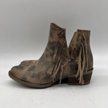 Women&#39;s Circle G by Corral Brown Studded Fringe Western Boots Size 7.5 - £51.56 GBP