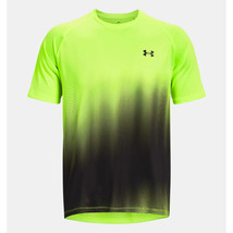 Under Armour Tech Fade T-Shirt Mens S Neon Yellow Workout Tee Loose NEW - £17.80 GBP