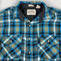 Vintage 90s Flannel Shirt Blue Plaid Shirt Work Farm Skate Comfy Camp Go... - £19.06 GBP