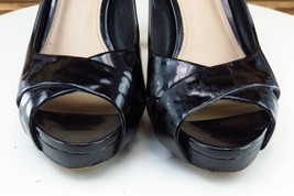 Via Spiga Women Sz 6 M Black Platform Patent Leather Shoes - £15.78 GBP
