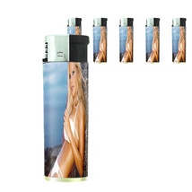 French Pin Up Girls D9 Lighters Set of 5 Electronic Refillable Butane  - $15.79