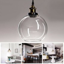 Ceiling Pendant Light Glass Ball Lamp Shade Holder Industrial Vintage Chandelier - £53.24 GBP