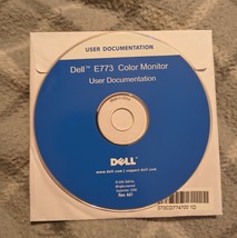 Dell E773 Color Monitor User Documentation 2006 Computer Disc - $15.00