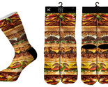 Odd Sox Cheese Burger Stack Fast Food Sublimated Crew Socks 6-13 NWT - $17.09