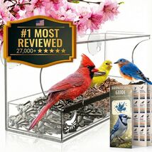 Largest Viewing Acrylic Bird Feeder: Effortless Cleaning and Easy Refill... - $63.31