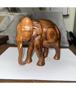 Vintage Japanese Hand Carved Elephant Statue Figurine Okimono with Tusks... - €60,29 EUR