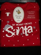 Carter&#39;s My Mommy Knows Santa Red Christmas Bodysuit 3 Months Boys Girls... - £15.65 GBP
