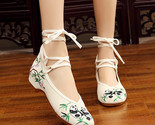 En s casual canvas ballet flats ankle strap ladies chinese cotton embroidery shoes thumb155 crop