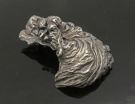 925 Sterling Silver - Vintage Brutalist Sculpted Oxidized Pendant - PT17447 - £89.03 GBP