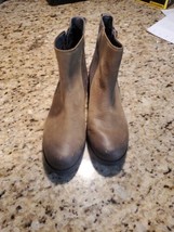 Sorel Womens Ankle Boots Emelia Grey Waterproof Suede Ankle Zip NL3312-245 - £66.10 GBP