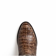 Marco Di Milano Genuine Caiman Belly Skin Cowboy Boot Phoenix Stone Brown image 5