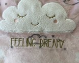 Just Born Feeling Dreamy Pink White Clouds Baby Blanket 29x37.5 - £30.55 GBP