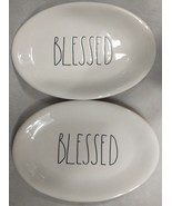 2 Rae Dunn by Magenta BLESSED Large Letter Oval Plates  - €19,50 EUR
