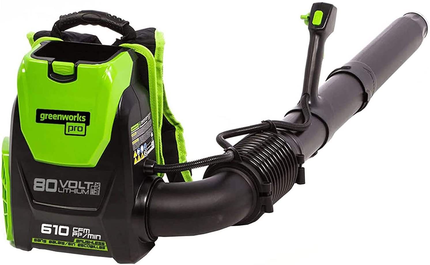 Greenworks Pro 80V (180 MPH / 610 CFM) Brushless Cordless Backpack Leaf Blower, - $259.99