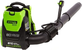Greenworks Pro 80V (180 MPH / 610 CFM) Brushless Cordless Backpack Leaf Blower, - £204.45 GBP