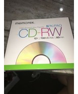 BRAND NEW SEALED Memorex CD-RW 12X 700MB 80 min (5 Pack/PAQ) UNO - $20.37 CAD