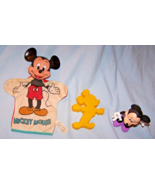 Lot of 3 Disney Items-Mickey Mouse Puppet, Cookie Cutter, Figure-Lot 12 - $19.88 CAD