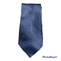 Zylos Platinum George Machado Mens Blue Cube Silk Neck Tie Necktie - £4.64 GBP