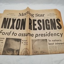 Morning Star Nixon Resigns Friday August 9 1974 1-8A 17-24A Pages - $24.74