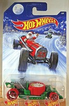 2014 Hot Wheels Walmart 6/8 Holiday Hot Rods HOT TUB Green/Red w/Red Wheels OH5s - £8.06 GBP