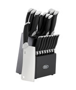 Oster Lindbergh 22 Piece Stainless Steel Cutlery Set with Storage Block ... - $88.83 CAD