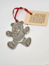 Pewter Teddy Bear Pendant Ornament Vintage New - £6.30 GBP