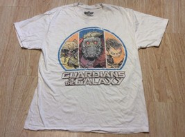 T- Shirt Men Marvel Guaroians Of The Galaxy Size L 100% Cotton White - £10.95 GBP