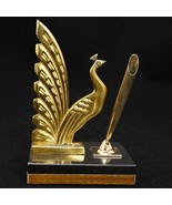 Art Deco Peacock Pen Holder for Desk Circa 1940 - £58.10 GBP