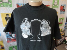 Vintage Bart Simpson I See Dumb People The Simpson&#39;s T Shirt XL - $34.64